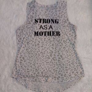 Leopard Print Kids Tank Top - Gray